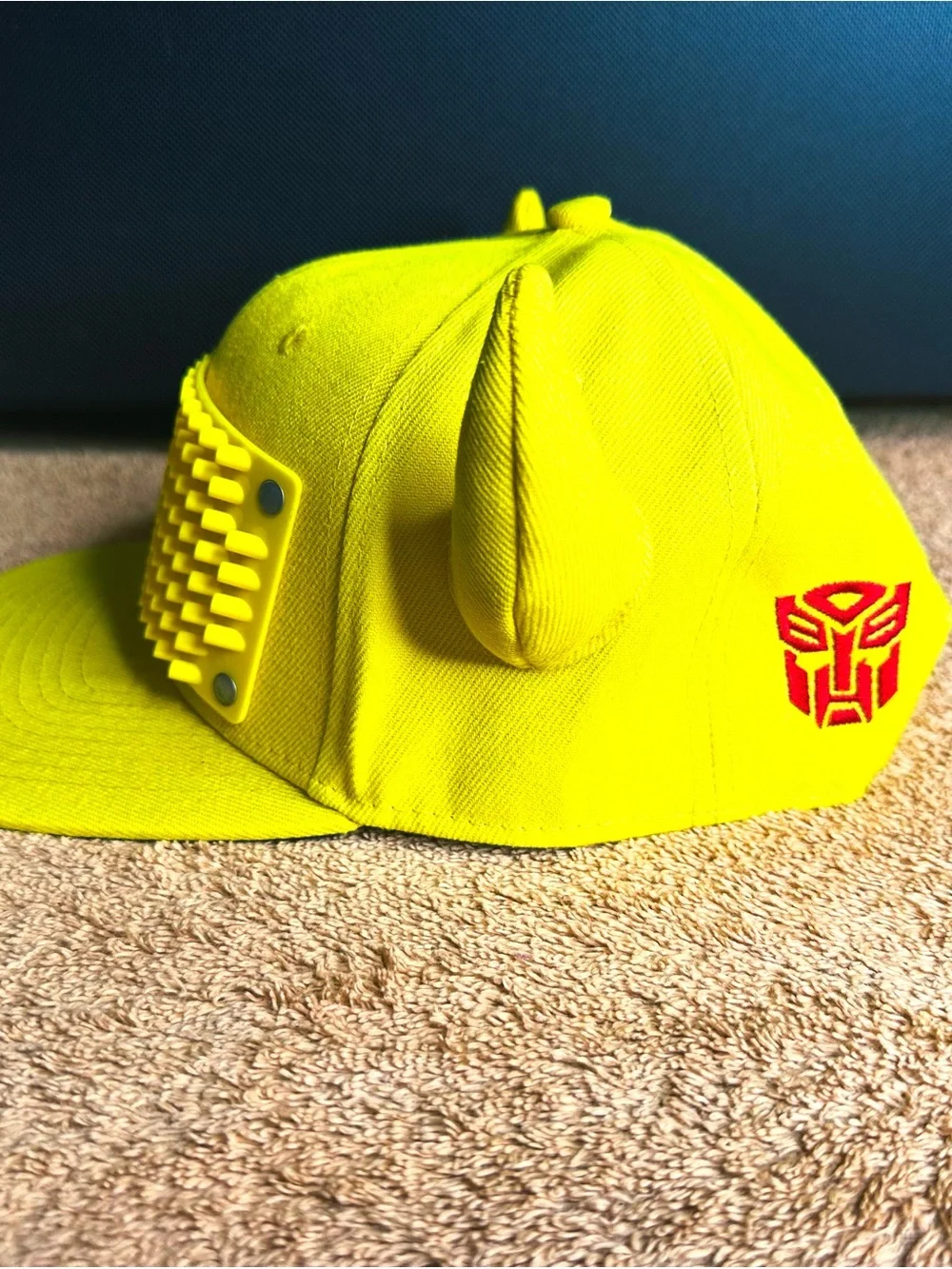 Transformers BUMBLEBEE Bricky Block Snapback Hat Cap Customizable w/ 114 Blocks!